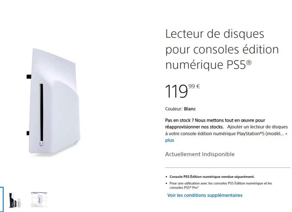 penurie lecteur disque ps5